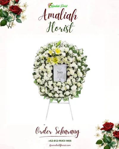Krans Bunga Duka Cita di Sukadadi